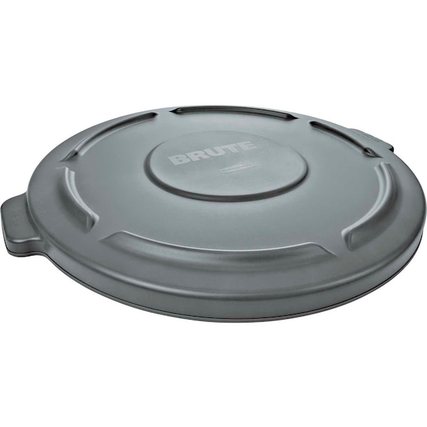 Rubbermaid Commercial Flat Lid, Gray, Plastic, 16 W/Dia FG260900GRAY - main